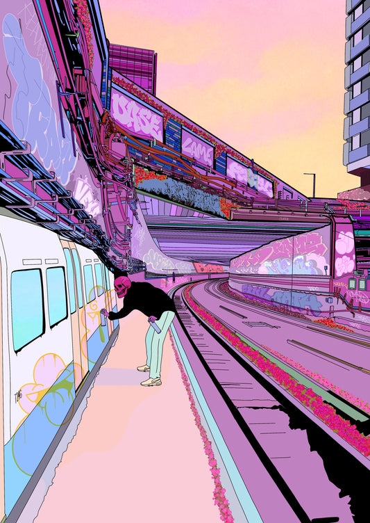TUBE TRACKSIDES 🌸 ART PRINT